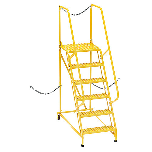 ‎Semi-Trailer Access Ladder - 6-Grip Step Yellow - 350#