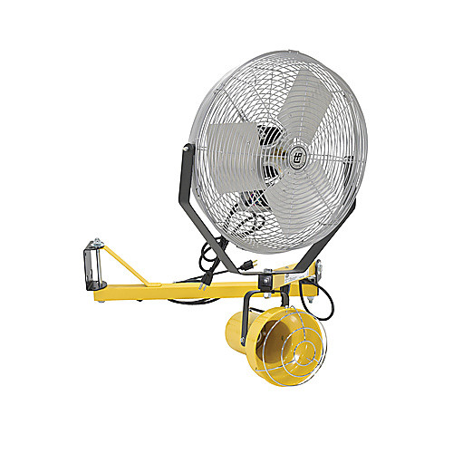 Incandescent Dbl Arm - Strut Light 40 W/18″Fan