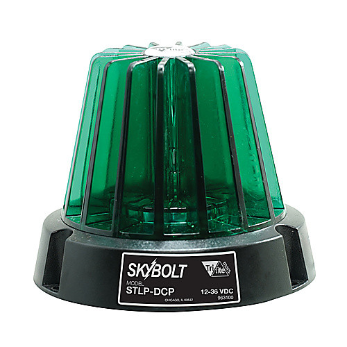 Light - Round 4″ Dome - Flashing Safety - Green