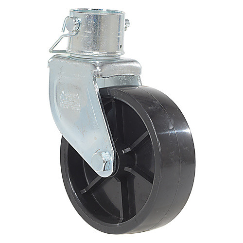 Trailer Jack Nose Caster Poly 6 × 2