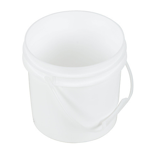 White Open Head Pail Plastic Hand 1 Gal