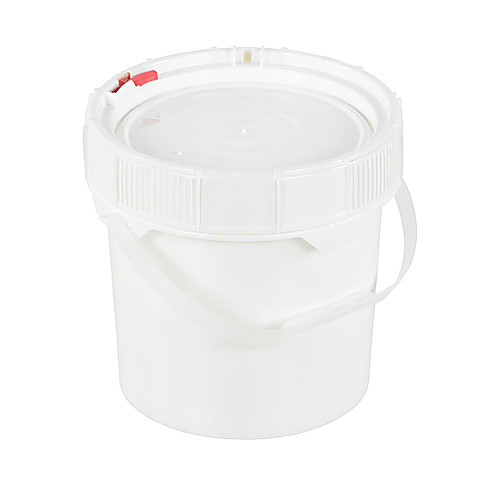 Screw Top Pail & Lid-White 3.5 Gallon