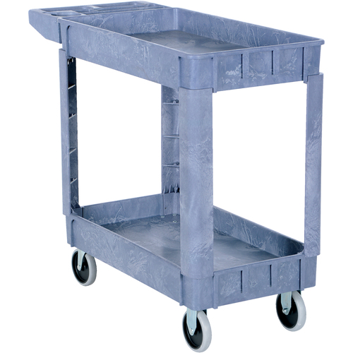 Plastic Utility Cart 2 Shelves 17.5 × 31