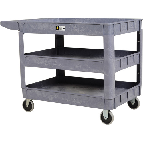 Plastic Utility Cart 3 Shelves 24.5 × 36