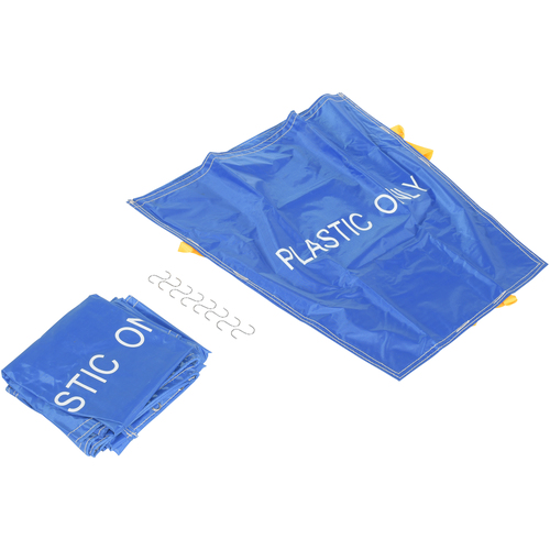 Blue Pallet Rack Trash Bag White Letter 5Pk