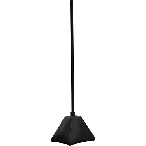 Black Pyramid Sign Base W/Pole