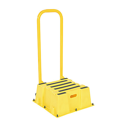 Step Poly Nestable 1 Step Yl W/Handrails Port