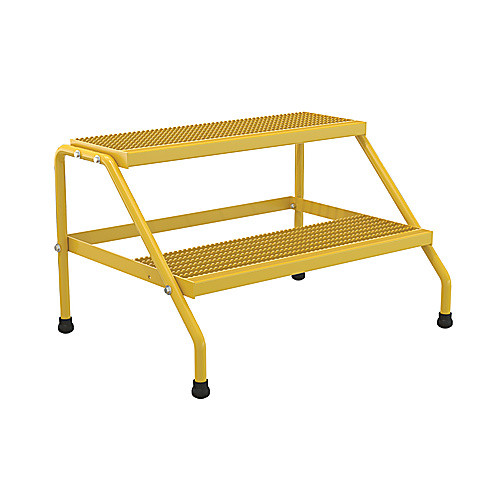 Alum Step Stand- 2 Step Wide Knkdwn Yell