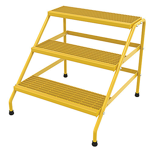 Alum Step Stand- 3 Step Wide Knkdwn Yell