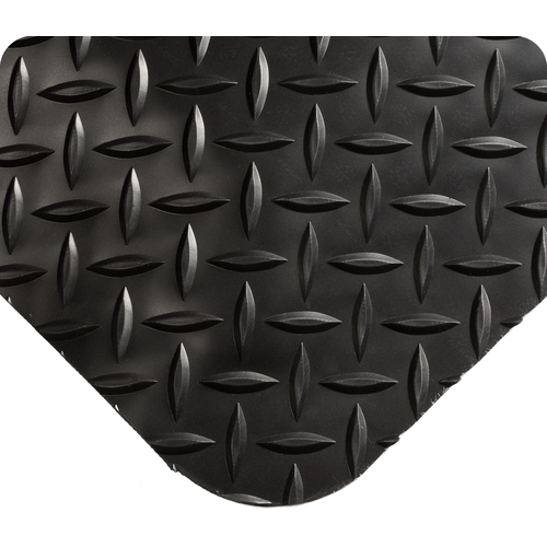 UltraSoft Diamond Plate 4' × 75' Black Work Mat